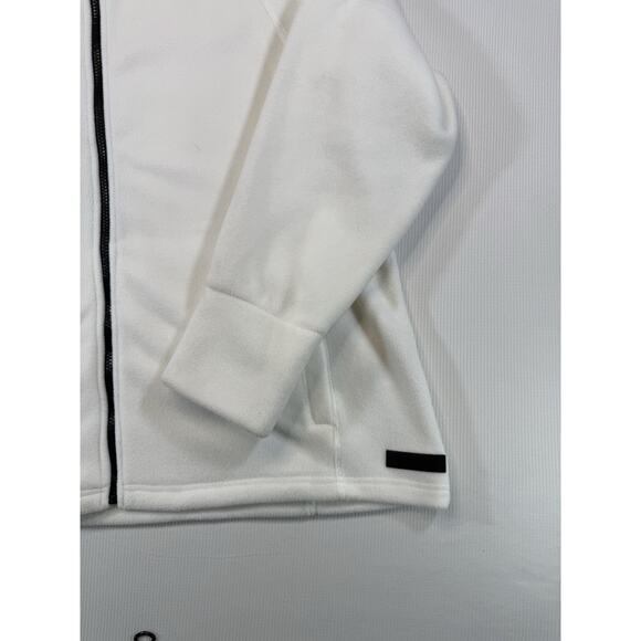 Calvin Klein Performance 2X White Full Zip Fleece Hoodie Logo Plus Size Women’s - Picture 2 of 9